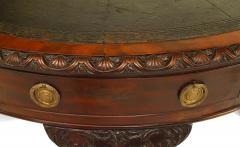 English Chippendale Style Mahogany Leather Center Table - 1424236