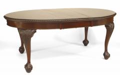 English Chippendale Style Oval Mahogany Dining Table - 1429703