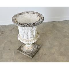 English Circa 1900 Cast Stone Medici Urn with Figurative Motif - 4550077