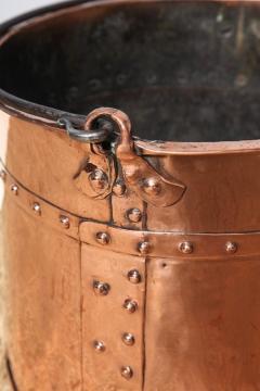 English Copper Bucket with Riveted Seams - 616721