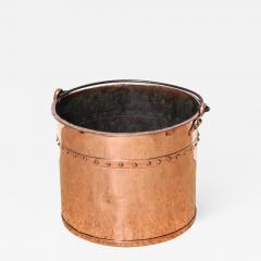 English Copper Bucket with Riveted Seams - 621752