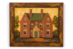 English Country Brick House Acrylic Painting D - 3177126