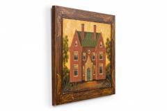 English Country Brick House Acrylic Painting D - 3177128