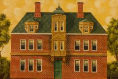 English Country Brick House Acrylic Painting H - 3177087