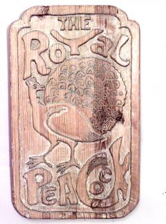 English Country Carved Royal Peacock Wall Plaque - 4517750