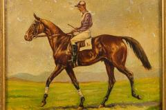 English Country Horse and Jockey Painting - 4516924