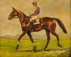 English Country Horse and Jockey Painting - 4539822