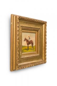 English Country Horse and Jockey Painting - 4654487