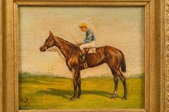 English Country Horse and Jockey Painting - 4654488