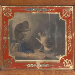 English Country Monkey and Cats Lithograph - 4516888