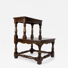 English Country Oak Library Ladder - 4529212