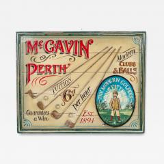 English Country Painted Gold Wall Plaque - 4538974