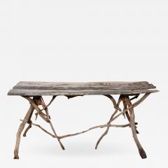 English Country Reclaimed Driftwood Garden Table - 1537444