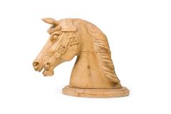 English Country Style Carved Pine Horse Head - 4519659