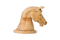 English Country Style Carved Pine Horse Head - 4519661