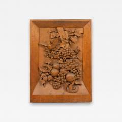 English Country Style Carved Walnut Wall Plaque - 4297844