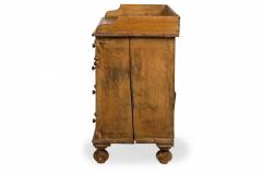English Country Style Pine Wood Kneehole Desk - 4170163