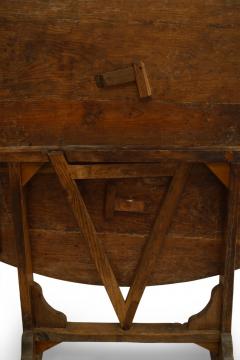 English Country Wine Tasting Oval Pine End Table - 4660806