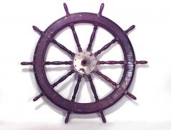 English Country Wooden Ship Wheel - 2801719