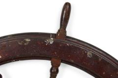 English Country Wooden Ship Wheel - 4520702