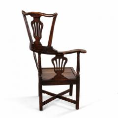 English Country Yew Wood Arm Chair - 1399950