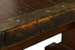 English Country style Oak Trestle and Iron Dining Table - 2800713