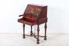 English Decorative Chinoiserie Bureau Writing Desk - 2452556