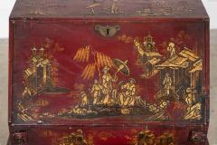 English Decorative Chinoiserie Bureau Writing Desk - 4112691