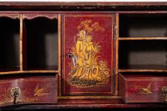 English Decorative Chinoiserie Bureau Writing Desk - 4112693