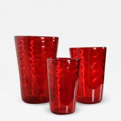 English Early 20th Century Red Glass Vases - 1783199