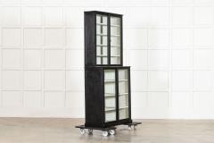 English Ebonised Glazed Shop Display Cabinet Vitrine - 4329076