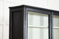 English Ebonised Glazed Shop Display Cabinet Vitrine - 4329082