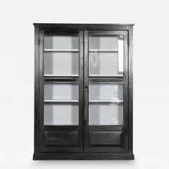 English Ebonized Pine Glazed Apothecary Cabinet - 3064323