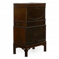 English Edwardian Mahogany Fall Front Secretary Desk with Built In Safe c 1900 - 1084082