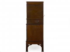English Edwardian Mahogany Fall Front Secretary Desk with Built In Safe c 1900 - 1084088