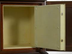 English Edwardian Mahogany Fall Front Secretary Desk with Built In Safe c 1900 - 1084089