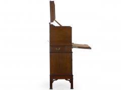 English Edwardian Mahogany Fall Front Secretary Desk with Built In Safe c 1900 - 1084092