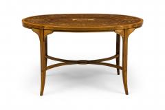 English Edwardian Mahogany and Marquetry Inlay Occasional Table - 4169936