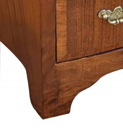 English Edwardian walnut 3 drawer bowfront bachelors chest - 2616317
