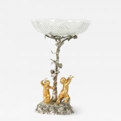 English Elkington Silver Plated Cut Crystal Epergne - 1335313