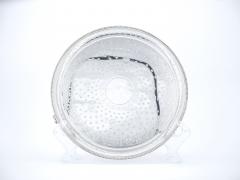 English Elkingtons Silver Plated Round Shape Interior Decorated Serving Tray - 3168818