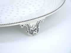 English Elkingtons Silver Plated Round Shape Interior Decorated Serving Tray - 3168819