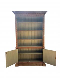 English Faux Bamboo Pine Bookcase Cabinet - 4158261