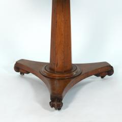English Fruitwood Center Table with Octagonal Pedestal Tripod Base circa 1850 - 4730851