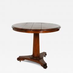 English Fruitwood Center Table with Octagonal Pedestal Tripod Base circa 1850 - 4730893