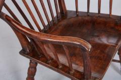 English Fruitwood Comb Back Windsor Chair - 3137852