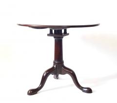English George II Solid Mahogany Pillar and Claw Tilt Top Table circa 1740 - 4238903