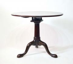 English George II Solid Mahogany Pillar and Claw Tilt Top Table circa 1740 - 4238904