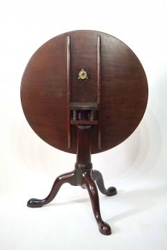 English George II Solid Mahogany Pillar and Claw Tilt Top Table circa 1740 - 4238905