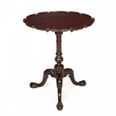 English George III Carved Mahogany Pie Crust Tilt Top Table ca 1780 - 4502997